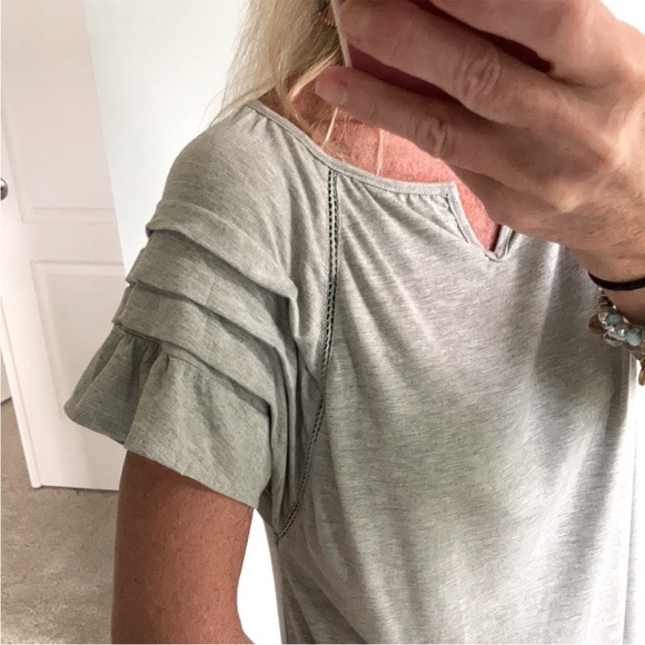 Grey Tiered Ruffle Sleeve Dress - Picture 7 of 10